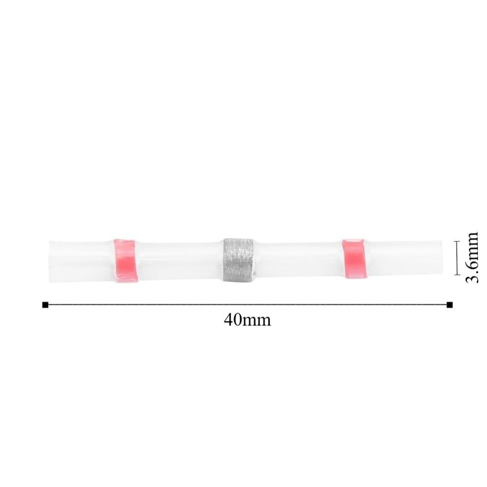 50 Pcs SST Solder Seal Wire Connector Transparent Waterproof Heat Shrink Butt Connectors Insulation HotMelt