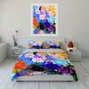 "Colorful Floral Pattern Home Decor" Bedding Set with 1 Duvet Cover 2 Pillowcases Single Double King Queen, Gift