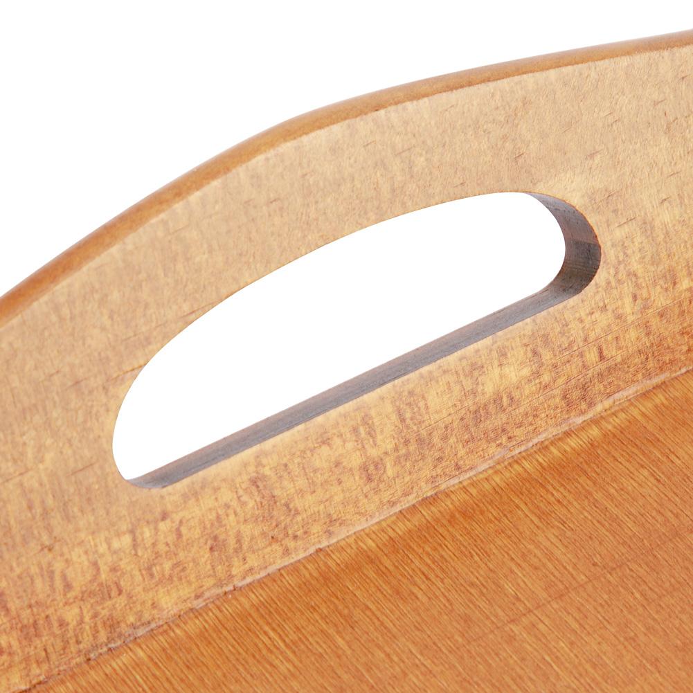 Serviertablett aus Holz, Teller für Teeservice, Obst, Süßigkeiten, Lebensmittel, Handtuch (Dunkle Farbe)