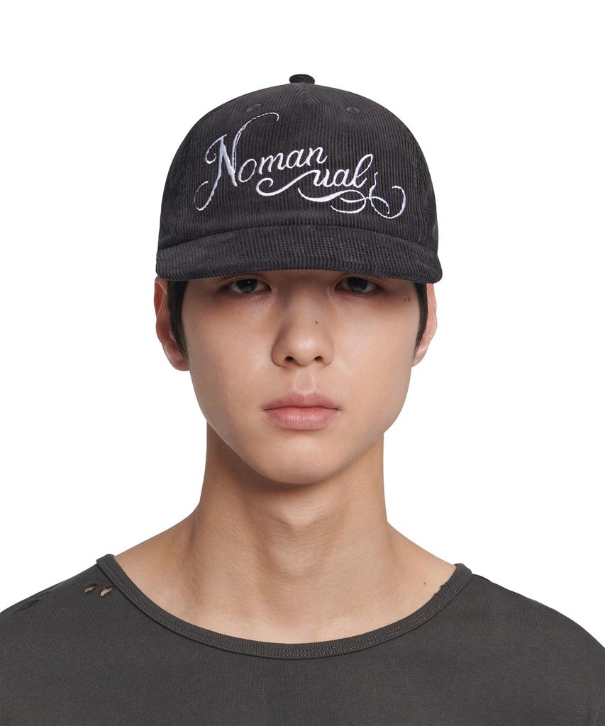 Nomaenyueol Stem Corduroy Ball Cap - Charcoal
