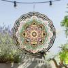 2D Metal Mandala Flower Wind Spinner Vibrant Garden Decor for Indoor and Outdoor Perfect Thanksgiving Christmas Gift All Seasons Wind Chimes