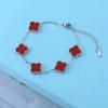 Four-leaf Clover Bracelet Double-sided Titanium Steel Does Not Lose Color Five Flowers Fashion Simple and Versatile Delicate Bracelet