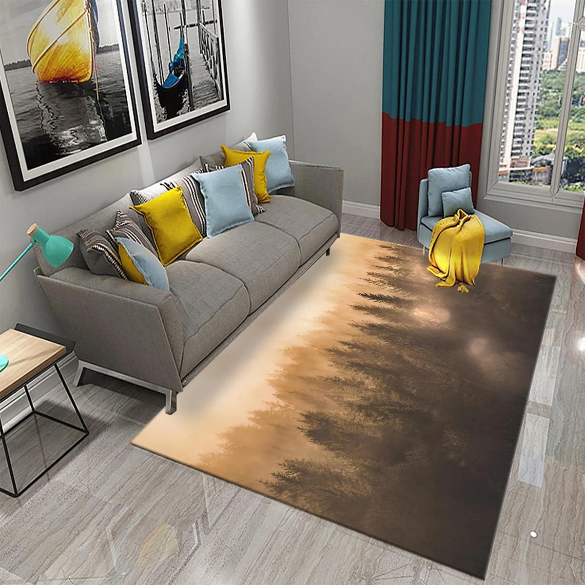 

3D Ковер Туманный лес Белый дым Туман Облака Коврики Ванная Кухня Нескользящий Придверный коврик Ковер для зоны Гостиная Спальня Декор Ковры 40x60cm 16x24 inch