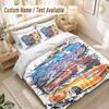 Set Biancheria da Letto Fast And Furious, 1 Copripiumino & 2 Federe Morbido Confortevole Camera da Letto Tessile per la Casa Decorazione