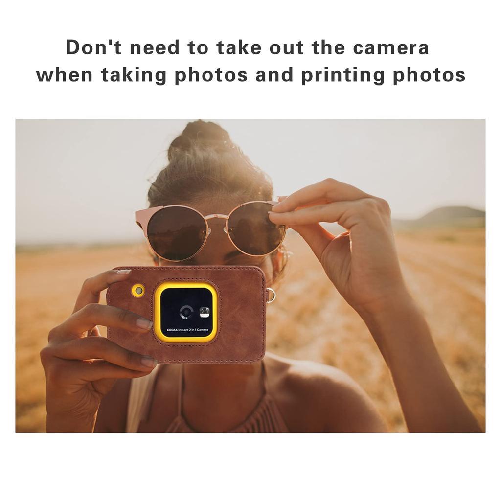 Rieibi C210 Kodak Instant Camera Printer C210 Case C210 Camera Case with Shoulder Strap C210 Instax Case Camera Protective Case Can Operate Buttons
