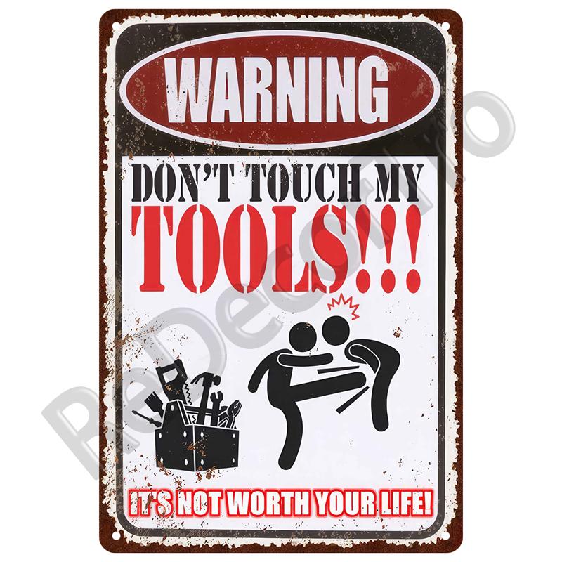 Caution Warning Metal Sign For Safety Signs Danger Beware Tin Sign Plate Home Wall Decor Vintage Plaque Home Art Painting Poster