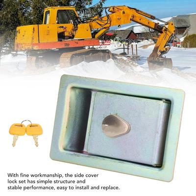 Excavator Accessories Excavator Hydraulic Pump Lock Side Door Aluminum Alloy with 2 Keys for KATO HD 200 Hydraulic Pump Lock