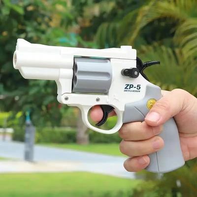 Miękka amunicja do rzutek ZP5 Rewolwer Pistolet Wyrzutnia Zabawka Broń Outdoor Airsoft Strzelec Pistola Dla Chłopców Prezent Urodzinowy