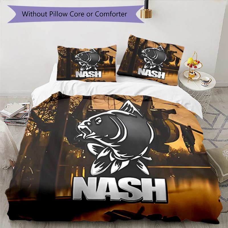 3pcs Nash Tackle1 pattern bedding set duvet cover set includes duvet cover &pillowcases, perfect all season bedroom decoration & gift