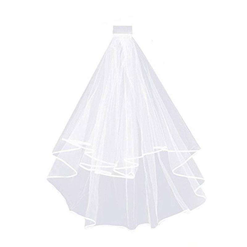 European And American Brides Veil Veil Bachelorette Party Double Bride To Be Photographed Wedding Dress