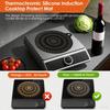 2Pcs Induction Silicone Mat Cooktop Mats Thermochromic Silicone Nonslip Induction Protector Mat for Home Kitchen Cooking
