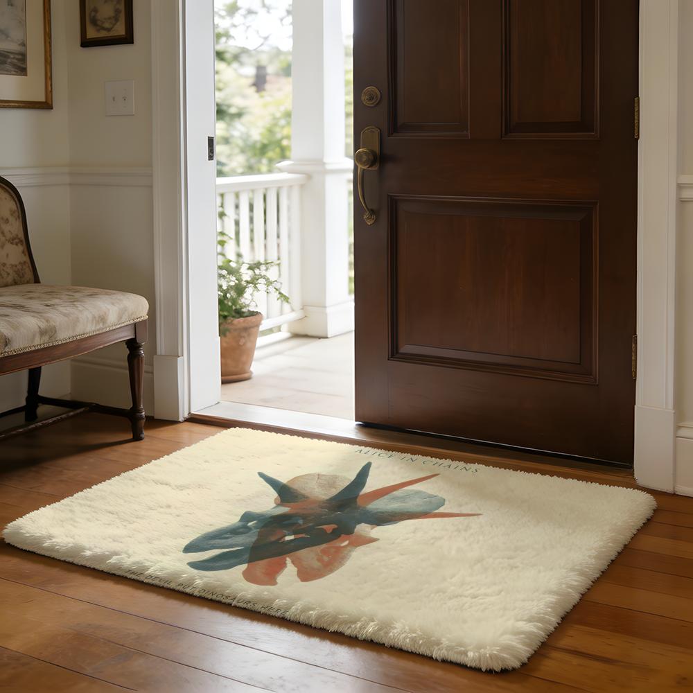 Retro Music Alice In Chains Floor Mat Soft Flannel Absorbent Mat Non-Slip Rug Home Bedroom Bathroom