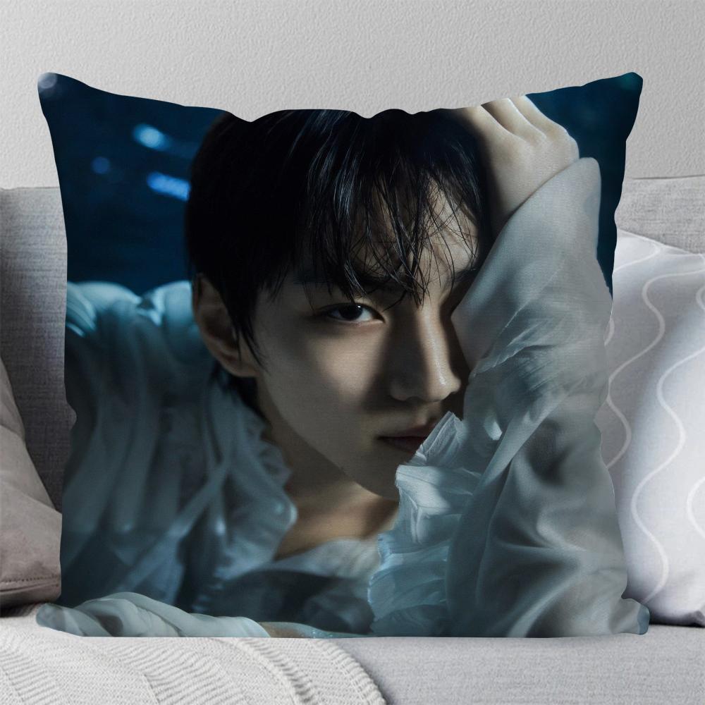 Jungwon Pop Singer Pillow Case Square Pillow Bedroom Sofa Leisure Comfort Cushion Car Living Room Home Decoration 40X40