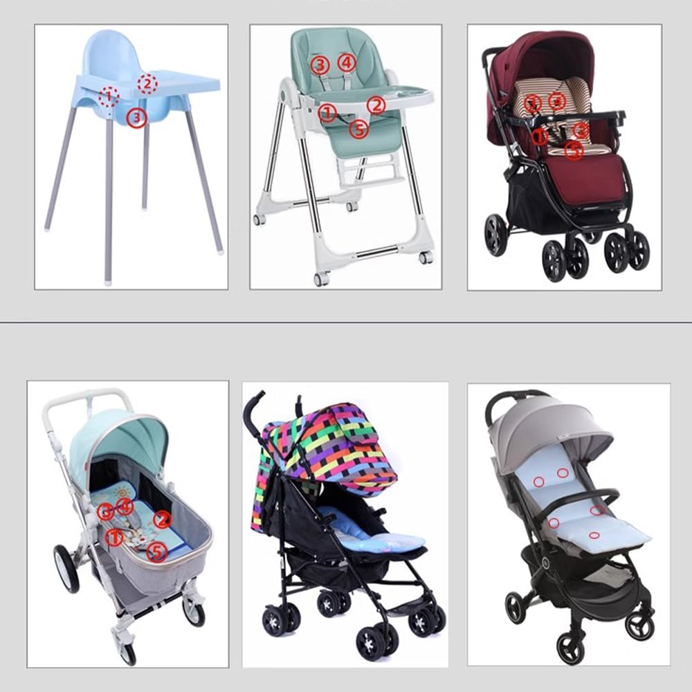 Chair Stroller Stroller Safety Fixation Baby Eating Assistance Strap Adjustable for Child Stroller [SANJAOYEE] Belt, Belt, 5-Point Belt, Belt, Belt,