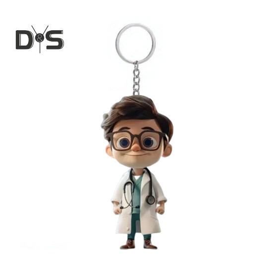 Nurse Keychain Pendant Symbol of Thanks Appreciation Nurse-themed Key Accessory for Medical Assistants Graduates