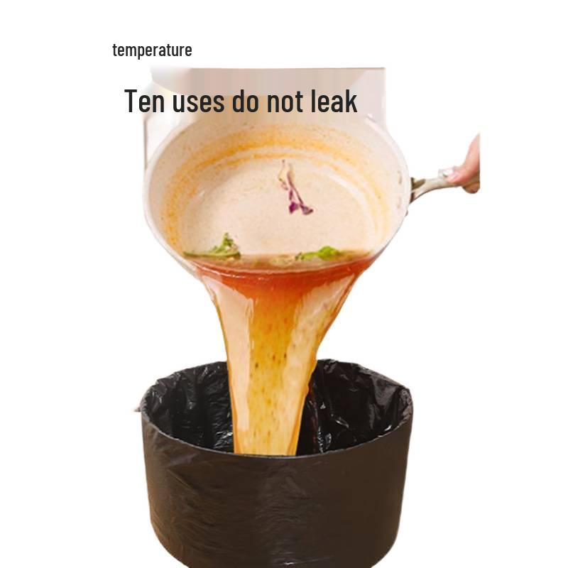 Tear-Free Extra Thick Black Garbage Bags - Large, Portable, Automatic Drawstring