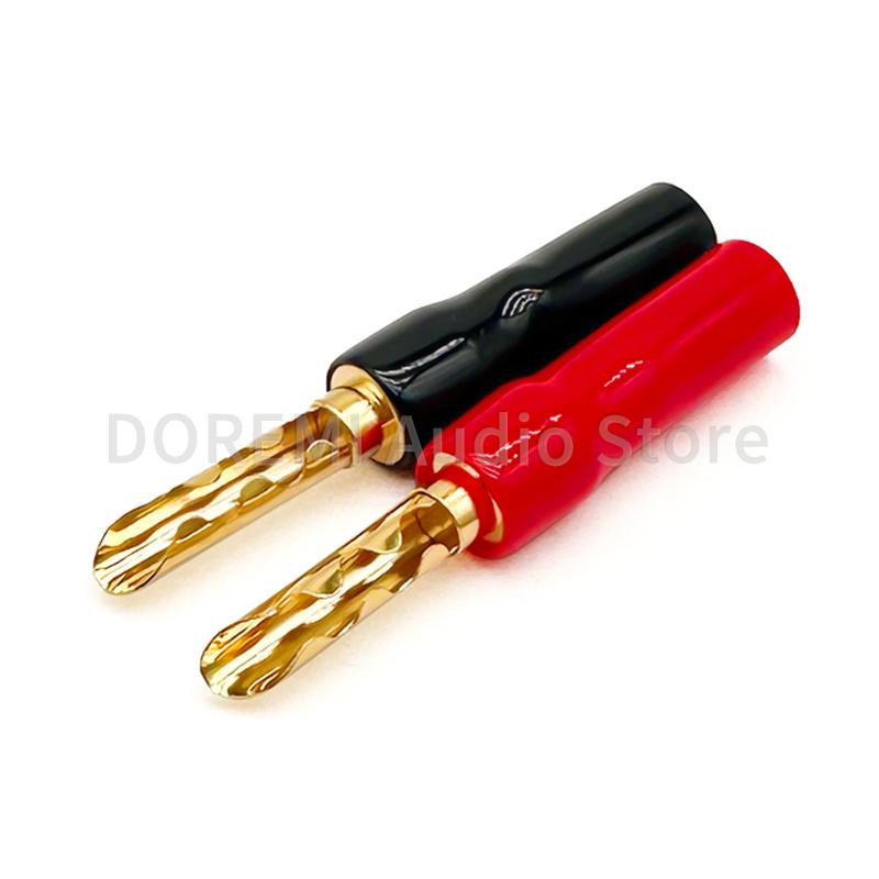 10PCS Banana Plugs Speaker Audio Connector Dual Screw Lock 24K Gold Plated HIFI Banana Connectors Jack for Sound Amplifier Wire