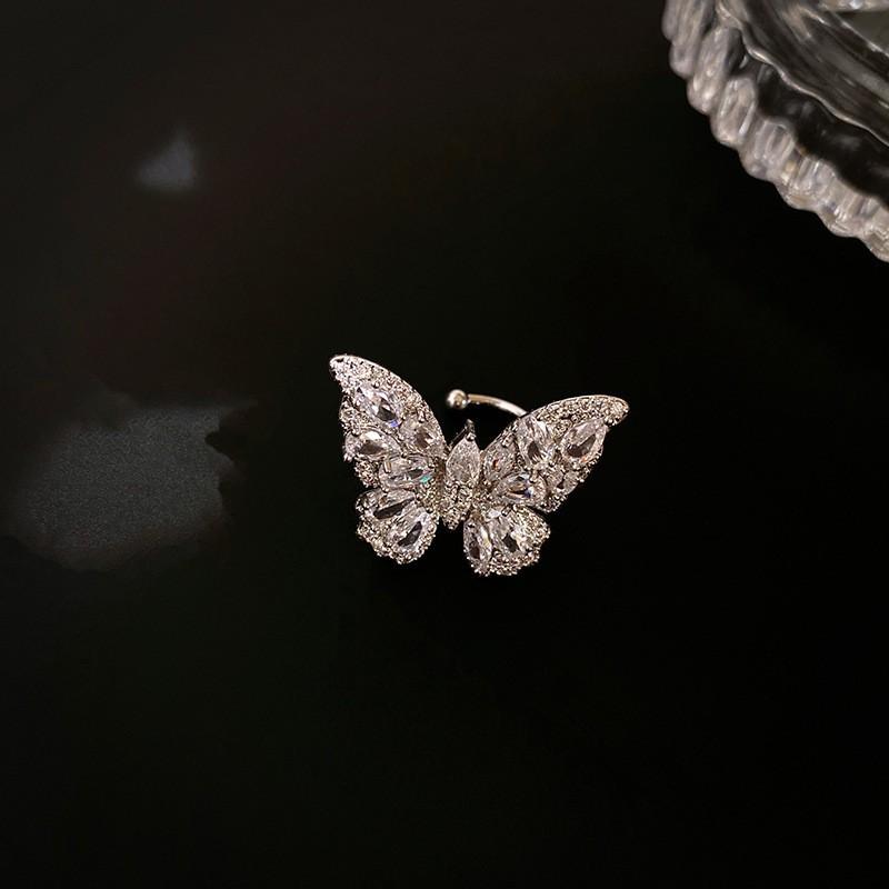 Retro High-End Silbernadel Diamantbesetzte Blumenohrringe, Europäische und Amerikanische Übertriebene Temperamentsohrringe, Leichter Luxus Nischenohrringe