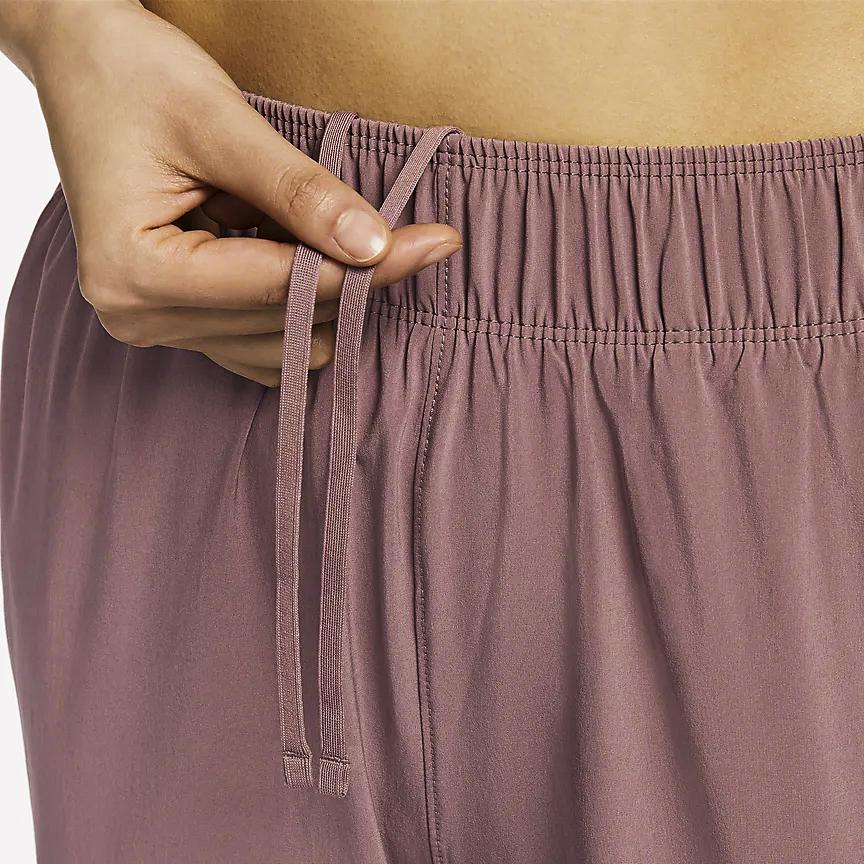 Nike Dri-FIT Fast Solid Quick-Dry Mid-Waist Drawstring Casual Knit Sports Pants Women Pants Smoke-Gray Purple Red FB7030-208