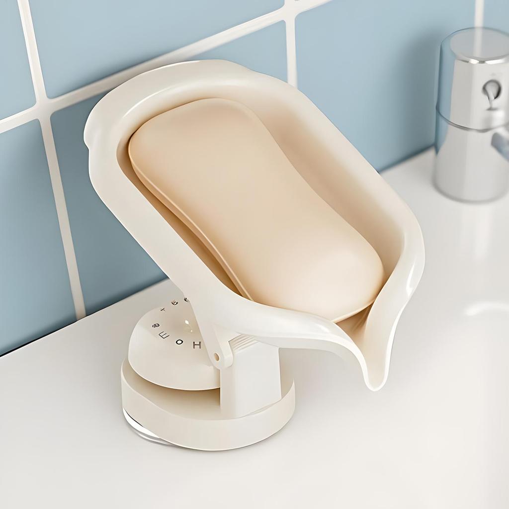 Soap Box Creative Draining Soap Storage Rack Punch Free Suction Cup Cute Household Shelf Bathroom Artifact