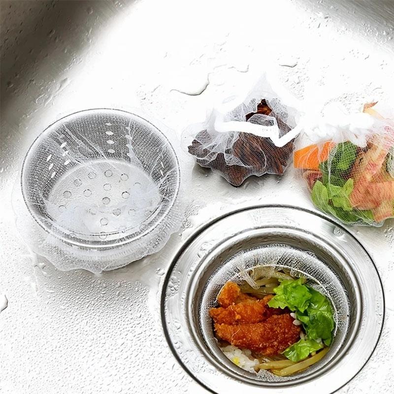Sink Drain Filter Food Residue Filtration Disposable Floor Drain Mesh Bag Kitchen Accessories Anti-clogging Kitchens Strainer