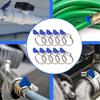 10pcs Stainless Steel Drive Hose Clamp Adjustable Gear Worm Fuel Tube Water Pipe Fixed Clip Spring Clamp 25-40mm