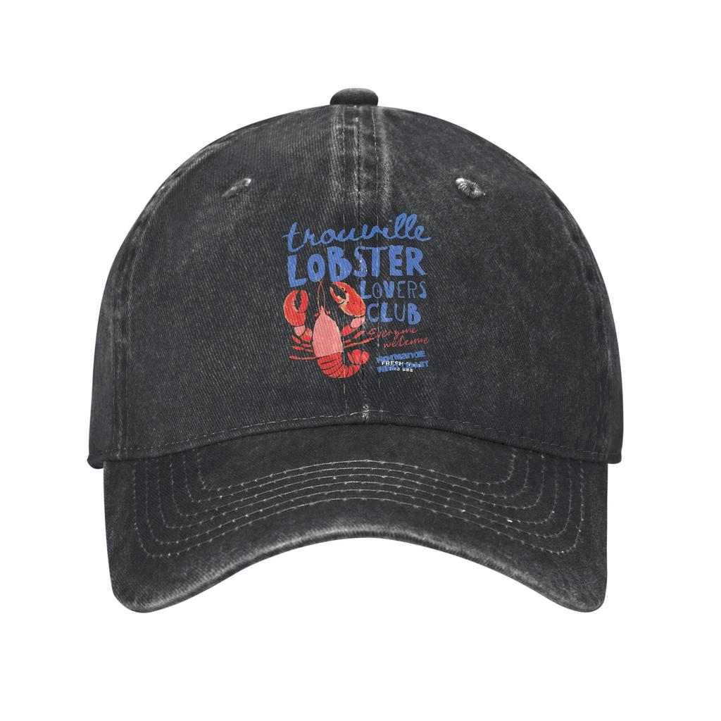 Vintage Lobster Ocean Life Baseball Cap Distressed Denim Washed Headwear Unisex Women Outdoor Activities Adjustable Fit Caps Hat