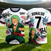 2026New Summer Anime One Piece Luffy Football Jersey for Adults and Kids Special Design Oversized Unisex T-shirt Breathable NO.7