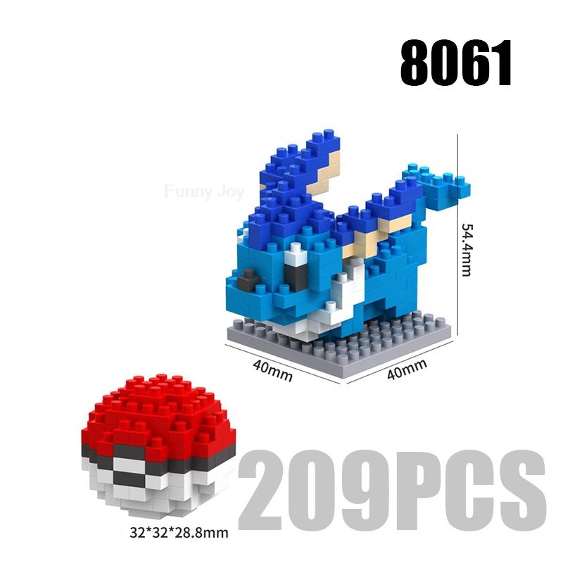 Funny Pokemon Building Blocks Assembly Anime Picachu Charizard Doll Blastoise Bulbasaur Gengar Pokémon Bricks Toy for Kid Gift