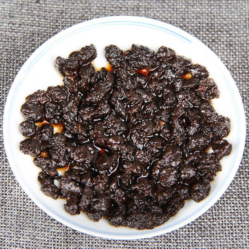 Chá Pu-erh Fragrância Glutinosa Madura Chá Fossilizado 500g Lata Chá Presente Yunnan