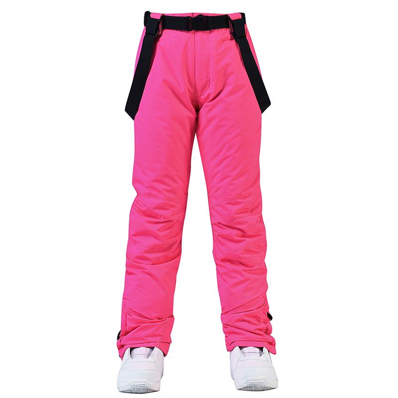 Unisex Winter Windproof Ski Bib Pants - Warm & Thickened for Outdoor Snowboarding