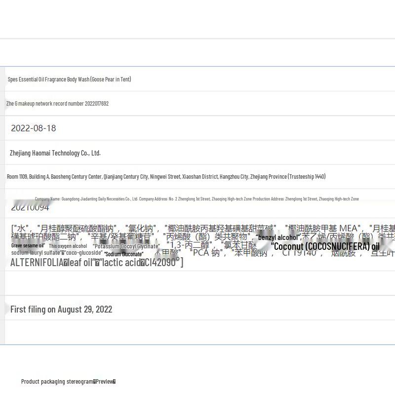 Spes Essential Oil Scented Shower Gel