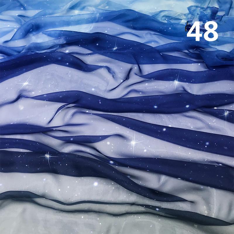 2M Styl Starożytny Kolor Tęczowy Gradient Szyfonowa Tkanina 30D Organza Tiulowa Tkanina Do Rękodzieła Hanfu Suknia Ślubna Dekoracja Sceniczna