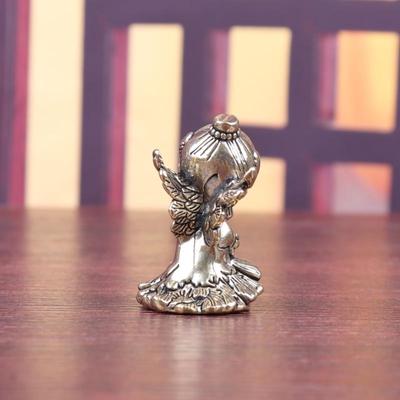 Vintage mosazné figurky požehnaného anděla strážného miniatury stolní ozdoby domácí dekorace řemesla