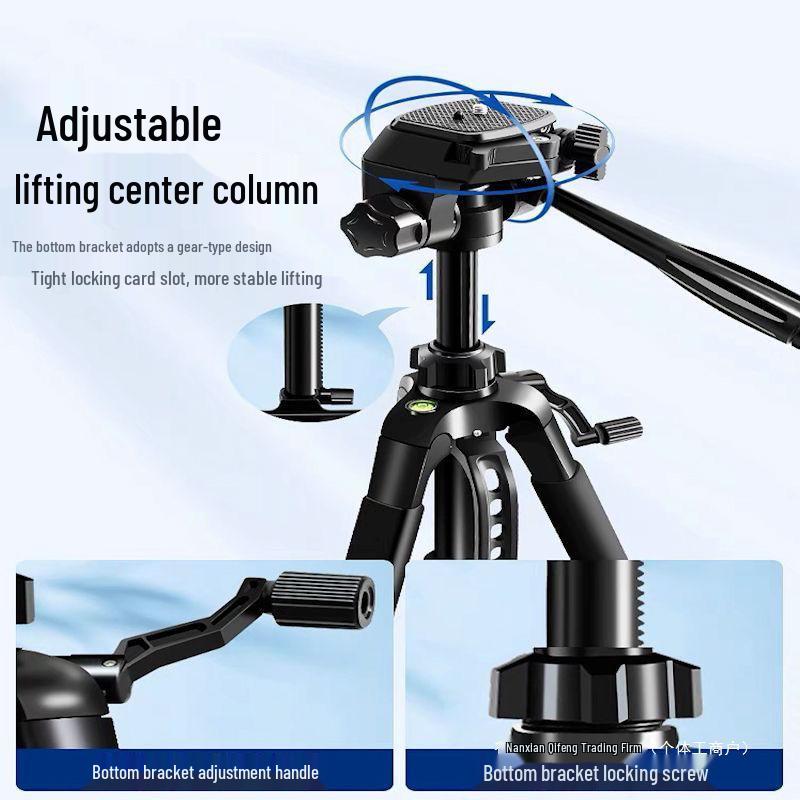 Universal SLR Camera & Phone Tripod with Macro Stabilizer for Photography & Live Streaming