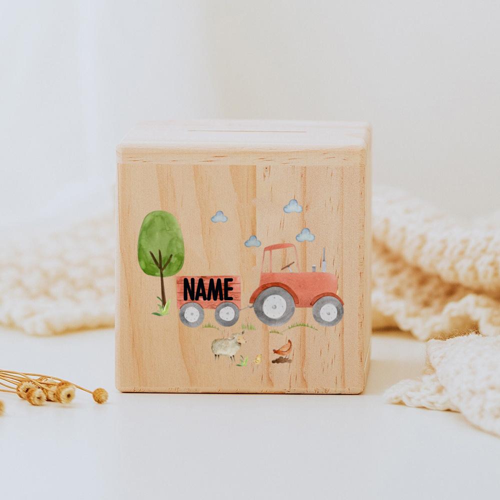 Personalized Wooden Piggy Bank for Kids, Personalized Animal Piggy Bank, Custom Name Gift for Toddler, Unique Birthday Gift
