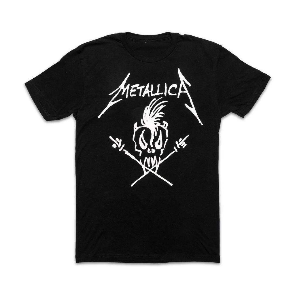 2026 Nový Bestseller Metallica Pánské Dámské Bavlněné Tričko Y2k Grafické Trička s Elektrickou Kytarou Hiphopový Styl Dámské Havajské Luxusní Tričko