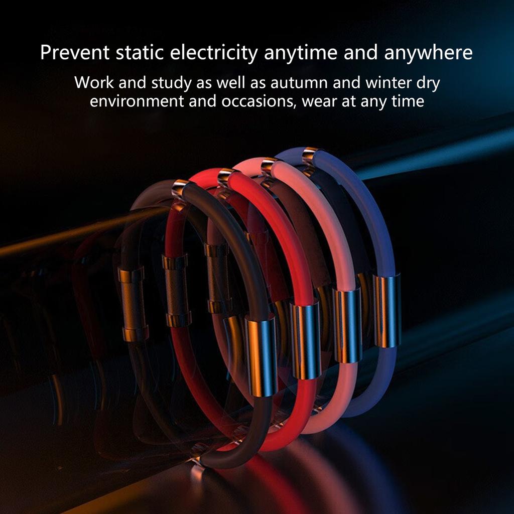 Justerbara Energiband i Silikon Antistatiska Eliminering Vattentätt Armband för Fabriks- och Laboratoriebruk