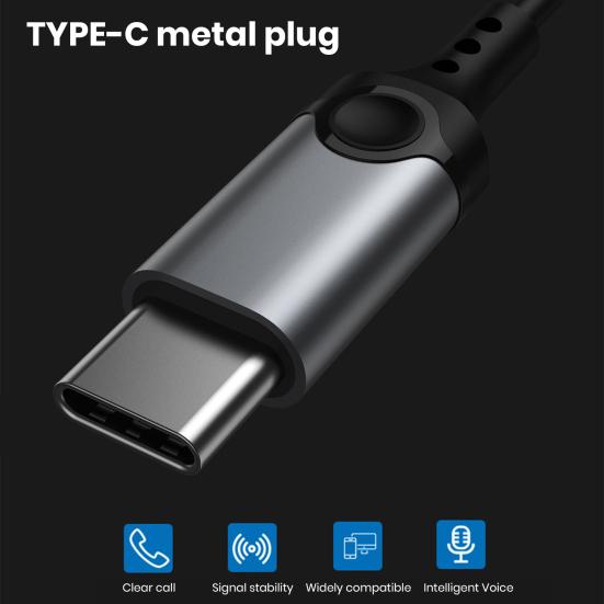 Metal Magnetic Digital Gaming Headset Enhanced Sound Quality Noise-isolating Type-C Wired In-ear Earphones