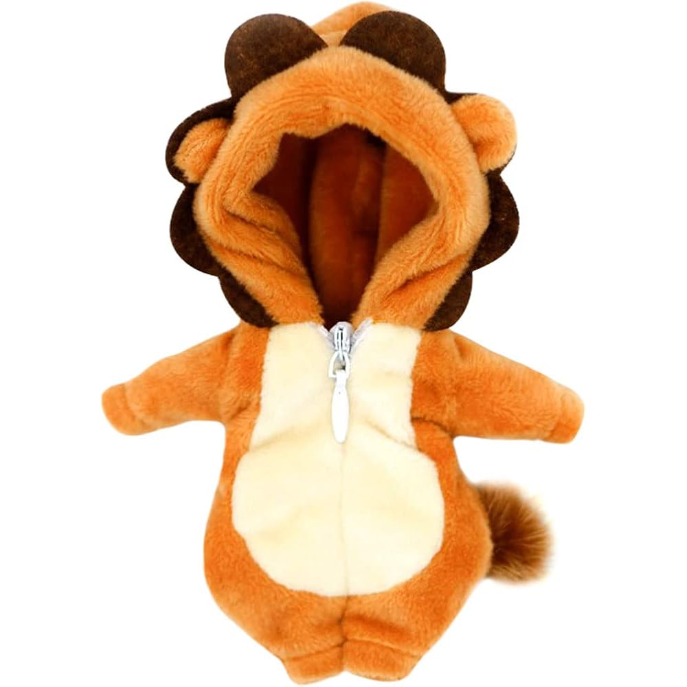 

Highawk OB11 Animal Costume Soft Plush Outfit for 11cm Dolls Lion Design Homewear 1/12 BJD Doll Clothes