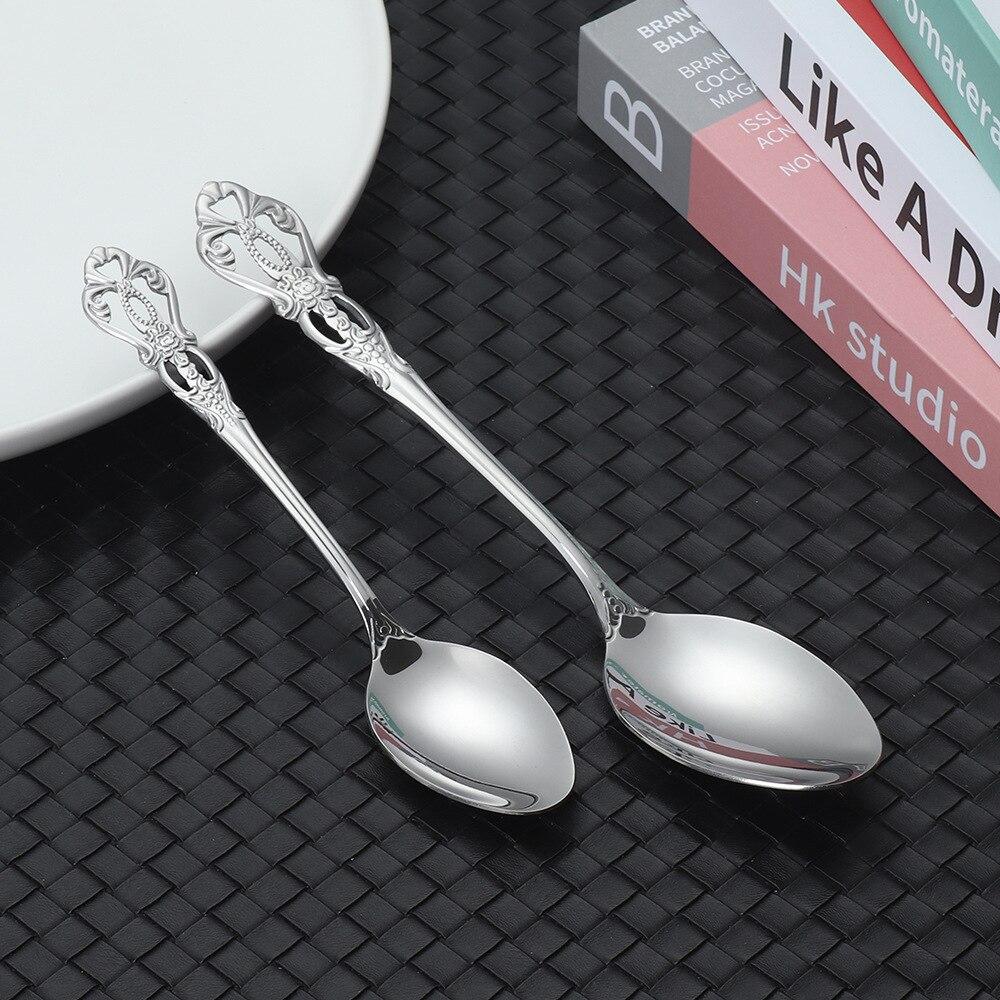 Royal Tableware Set Embossed Retro Stainless Steel Knife, Fork, Spoon Hotel Western Food Knife, Fork CST