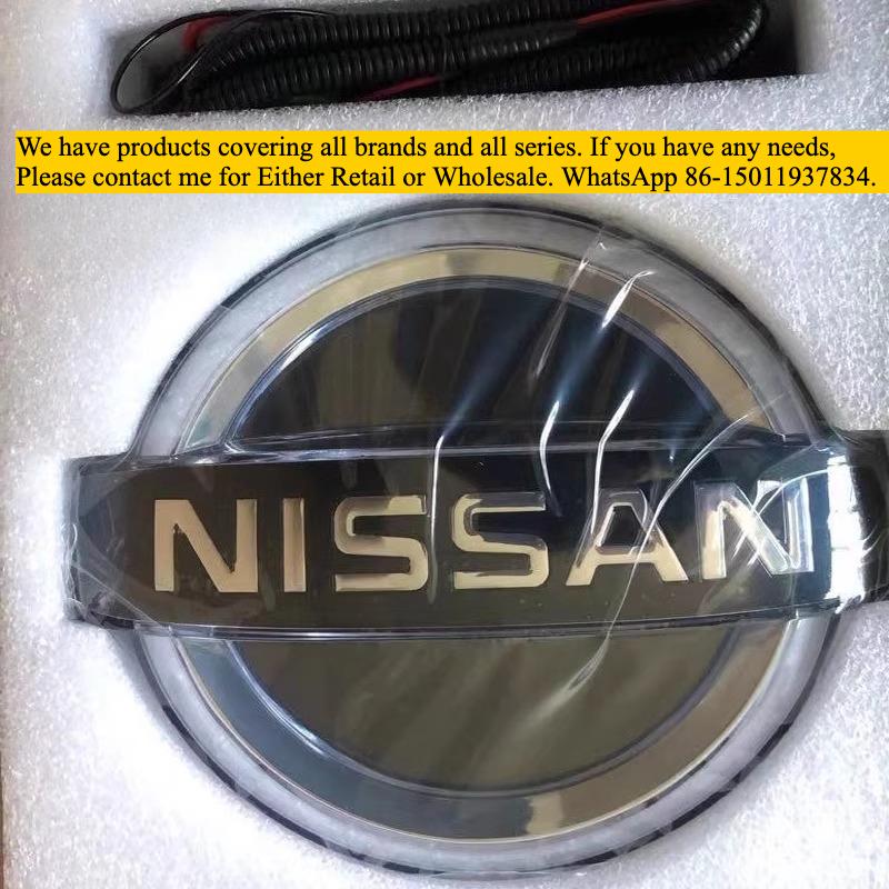 Front Grill Illuminated Badge Logo Emblem for Nissan Patrol Y61 62 Patrol LED Blue or white Light Illuminated Emblem LED Logo AGKLN1