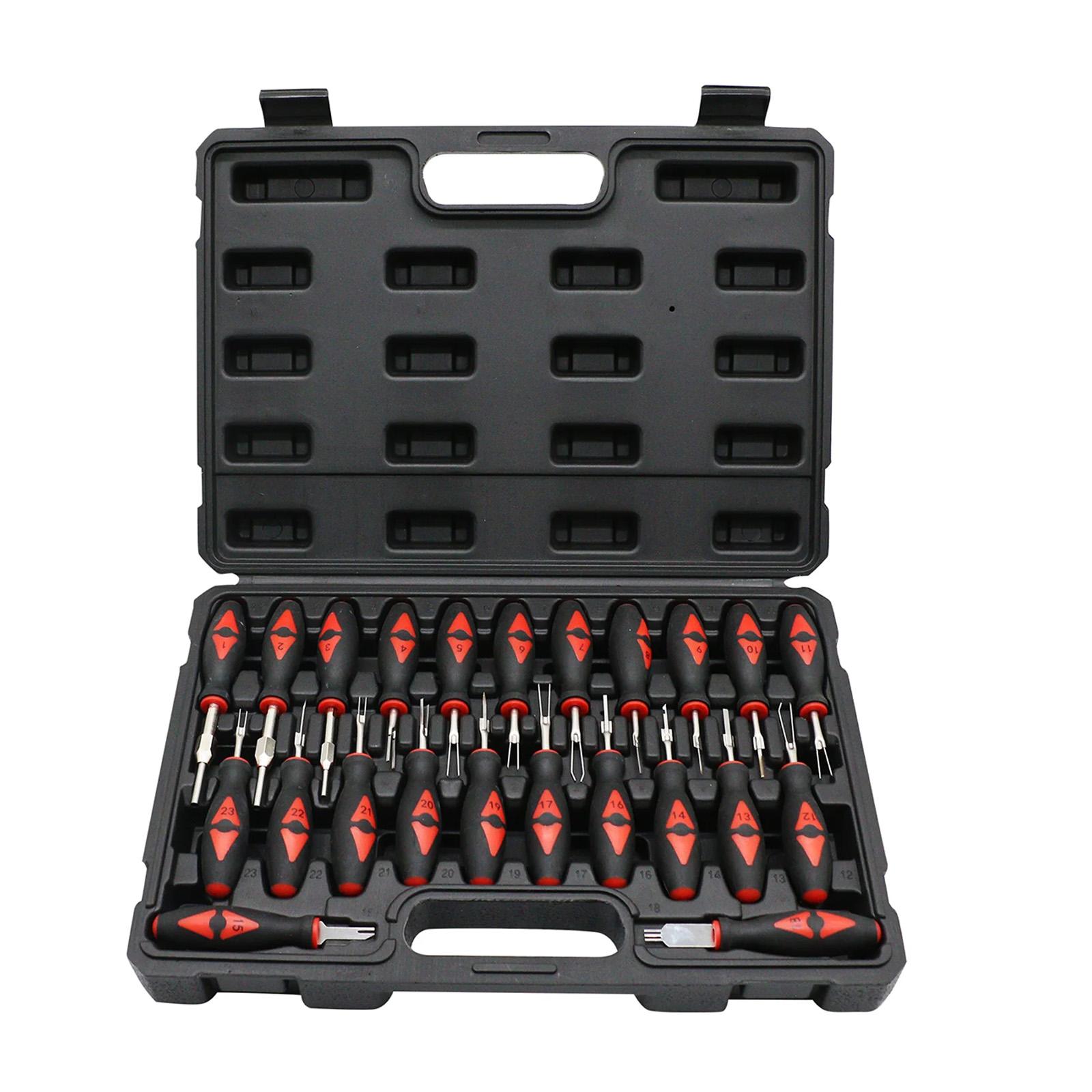 Complete 23Pcs Car Electrical Terminal Connector Pin Removal Tool Set For Wiring Harness Repair And Modification 1