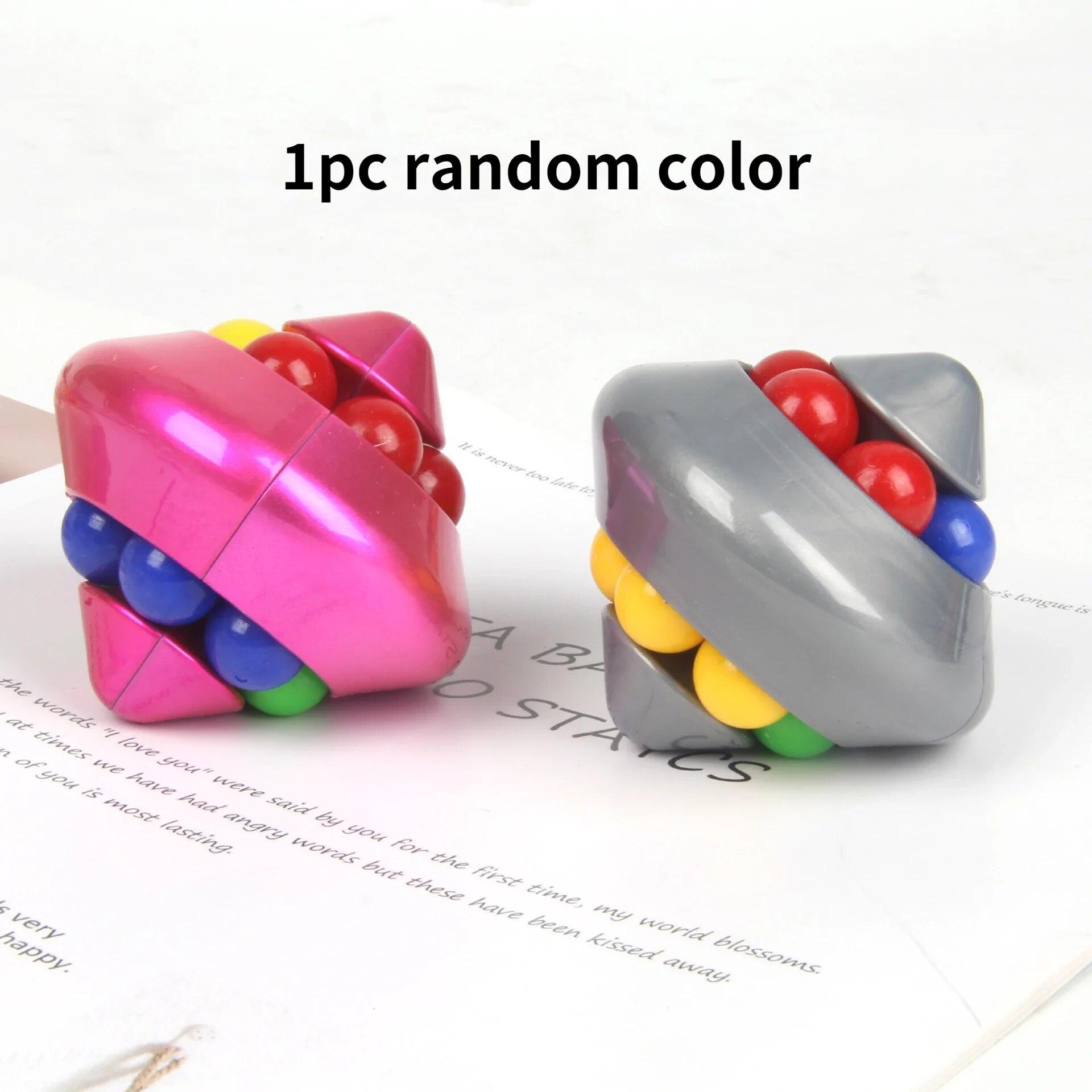 

Вращающийся волшебный боб, кубик на кончиках пальцев, гироскоп, снятие стресса, вращение, головоломка из бисера, детская обучающая игра, мраморный трек, куб, верх 1Pcs