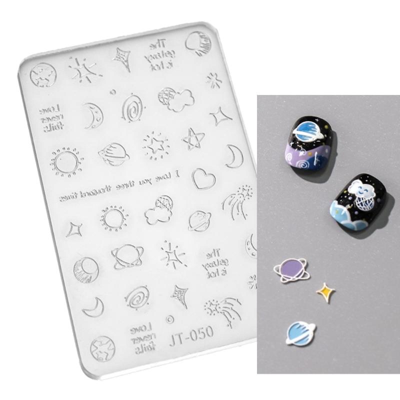 Flower Nail Art Silicone Mold 3D Butterfly Embossing Gel Print Stencil Nail Carving Template Tool for DIY Nail Art Decors