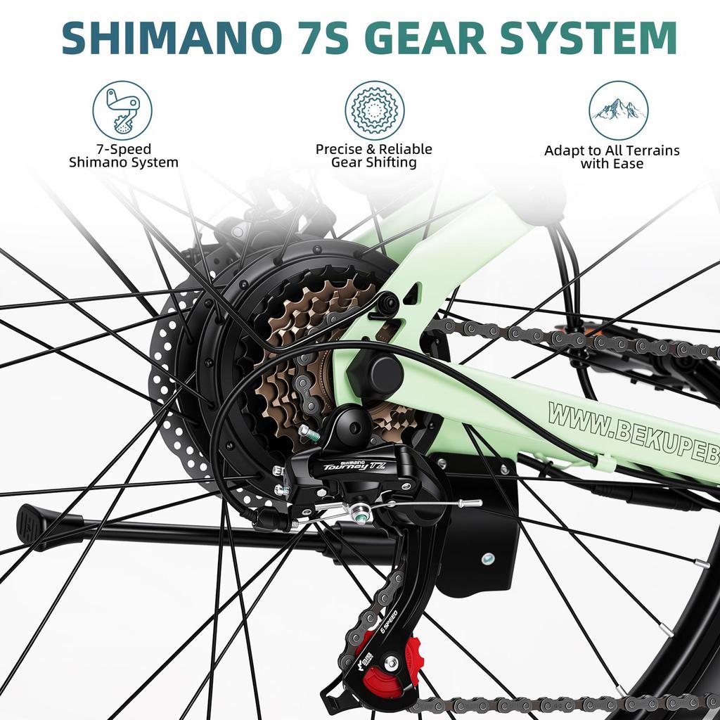 Bici Elettrica da Città BEKUP V2 Velocità Massima Assistita 25 km/h Autonomia Assistita sui Pedali 75 km Potenza Nominale Motore 250W Carico Massimo 125 kg