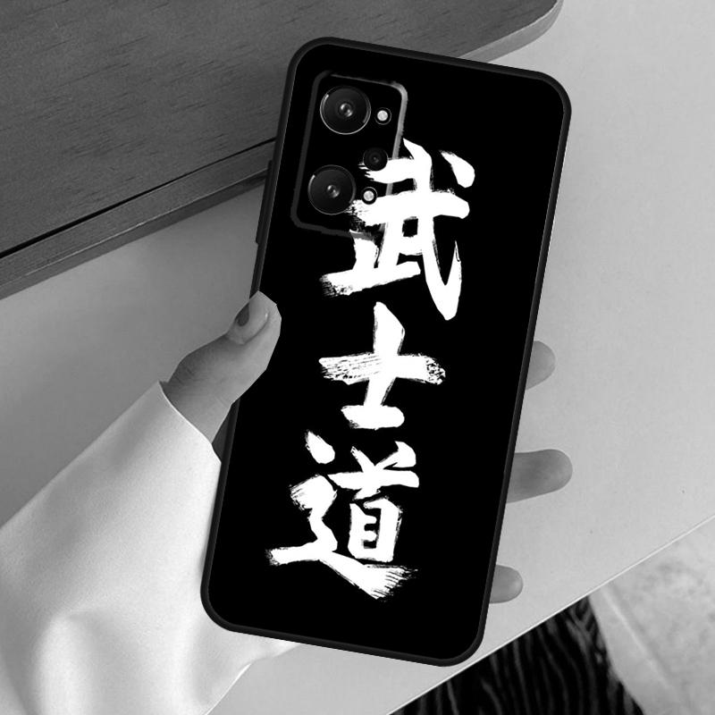 Japanese Bushido Samurai For Realme 12 Pro Plus 11 10 9 C67 C55 C53 C51 C31 C35 C33 C30 C21Y C25s GT5 GT Neo 6 Case