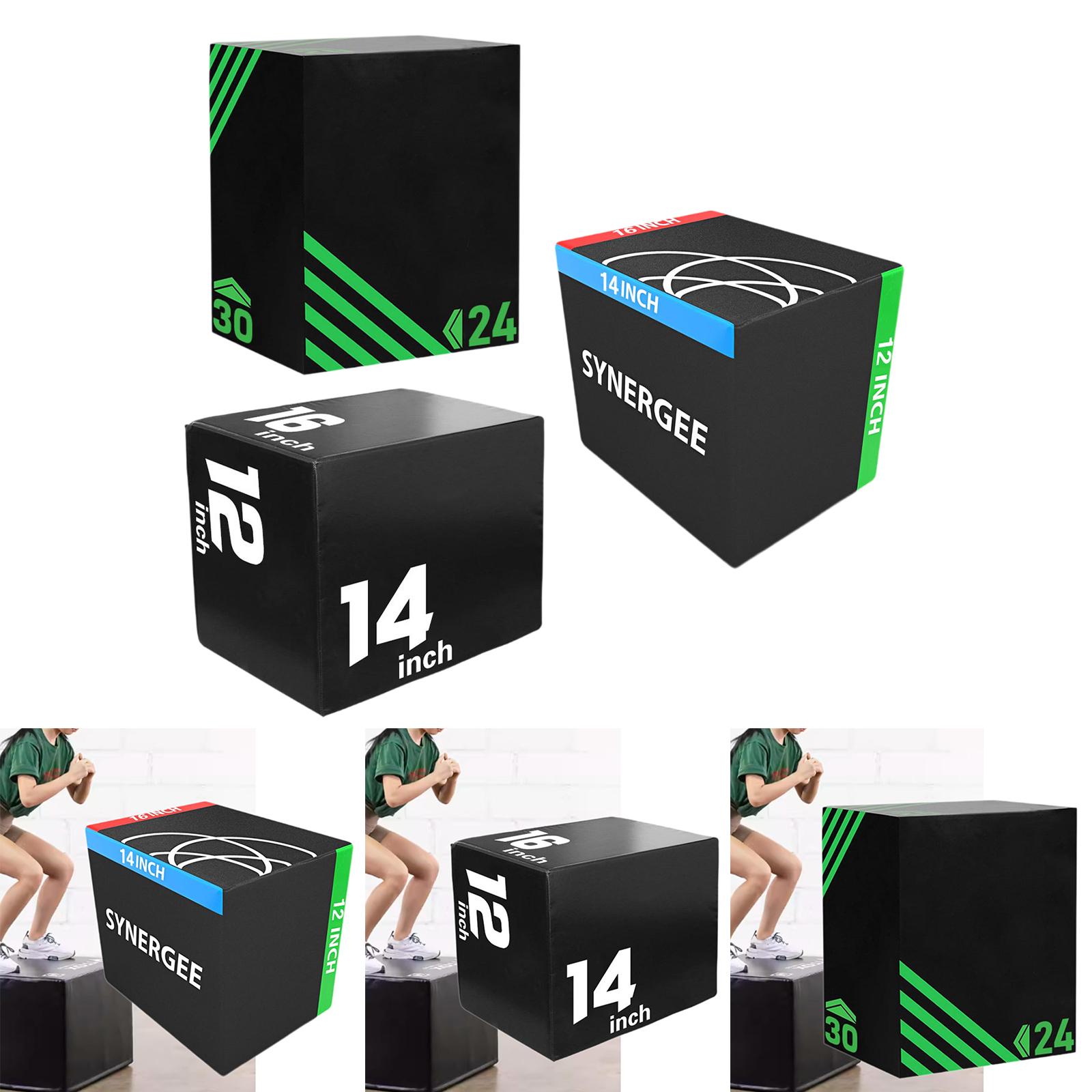 Plyometric Jump Box Portable Versatile Anti Slip Plyo Box 3 in 1 Agility Box for Jumping, Strength Training, Conditioning