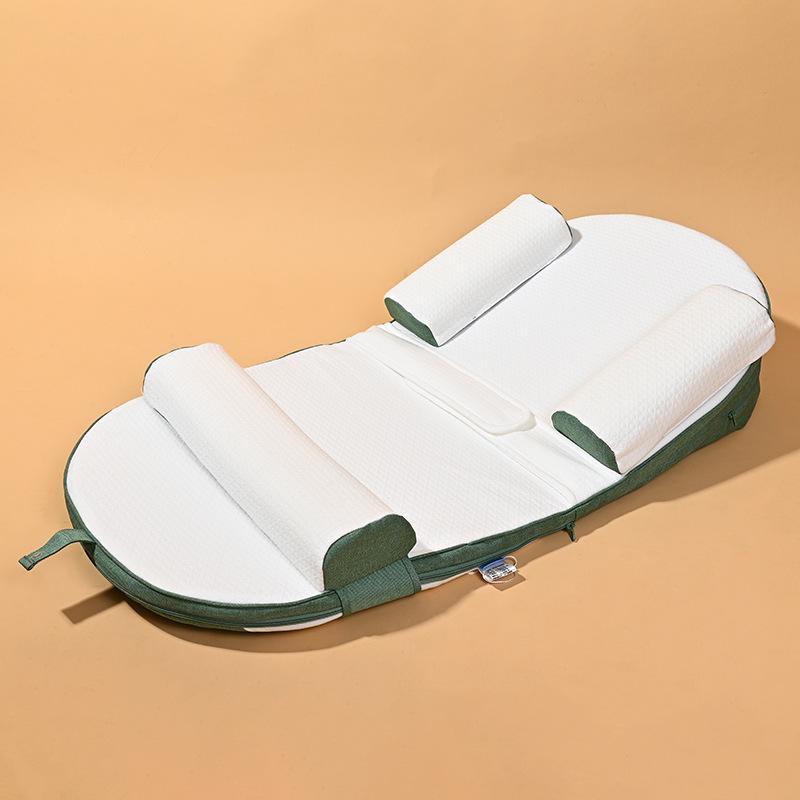 Pernă de poziționare anti-cap plat pentru bebeluși, pentru dormit pe lateral și prevenirea refluxului de lapte