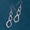 Elegant Water Drop Tassel Earrings, 925 Sterling Silver, Slimming Hollow Design for Women